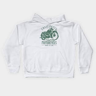 California Classic Motor Born To Live Kids Hoodie